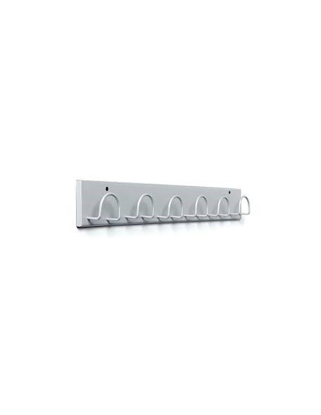 Indumento rack, color grigio metallizzato, 3, 4 o 6 ganci