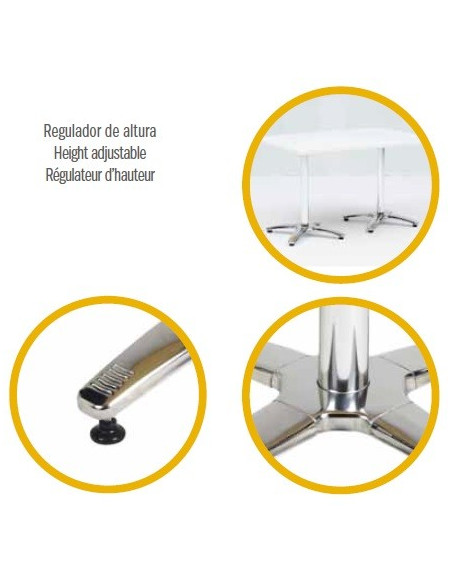 Mesas altas de Hostelería -Mesa alta para taburete ECO hostelería de terraza exterior mho1092028