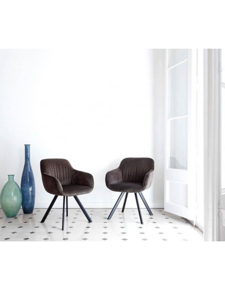 Armchair upholstered in velvet VELOURS for office and contract sde887008