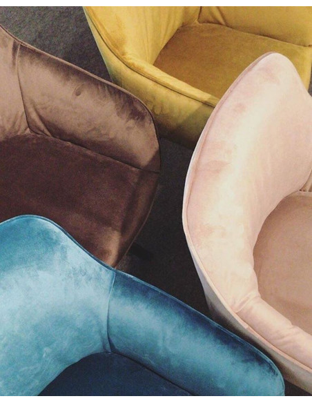 Armchair upholstered in velvet VELOURS for office and contract sde887008