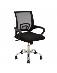 Sedia Da Ufficio Girevole Imbottita In Velluto - Regolabile In Altezza (47-60 Cm) - Supporto 130 Kg - Per Casa E Studio - Colore 3039-01-1