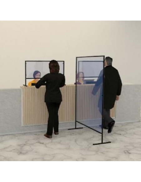 Cloison séparant anticontagios l'attention du public mop1022001