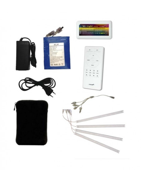 Éclairage De Parasol Lume1 Smart Avec Télécommande - 2 Bandes LED 1000 Lumens, Blanc Chaud 2700K, Pour Terrasse, Restaurant, Extérieur