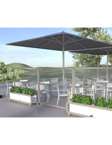 Pantalla separador amb testos per terrasses mse1104002