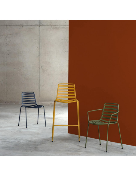 Sgabelli de bar-Sgabello impilabile Street di media altezza di Enea per hotel e contract sta227002