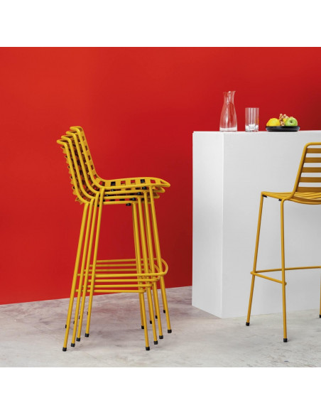 Sgabelli de bar-Sgabello impilabile Street di media altezza di Enea per hotel e contract sta227002