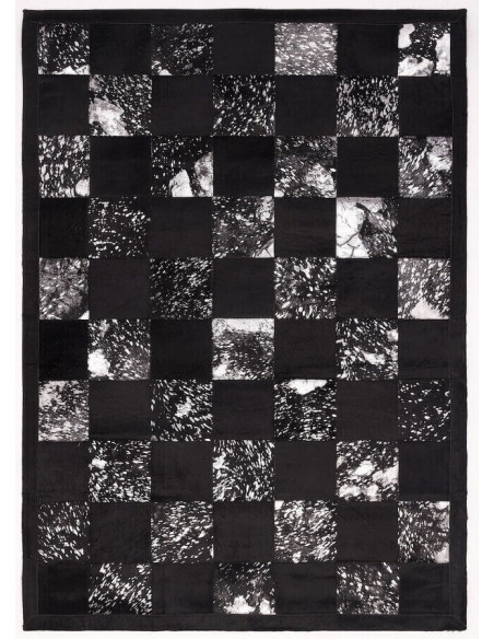 Alfombra de piel moderna blocks coal1148001