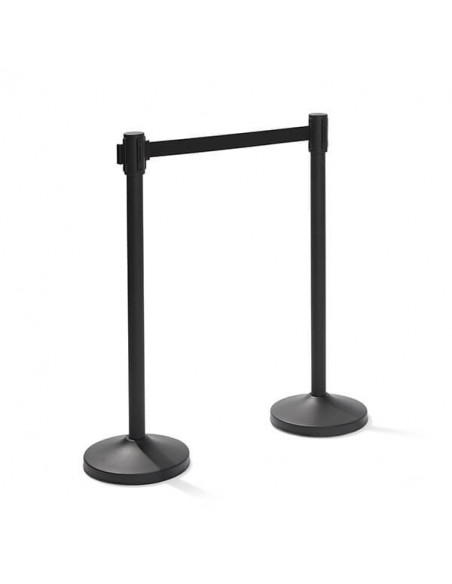 Separatore e palo di segnalazione colore nero e fettuccia nera Trendy comp2037001