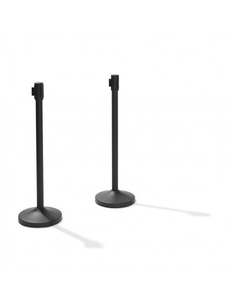 Separatore e palo di segnalazione colore nero e fettuccia nera Trendy comp2037001