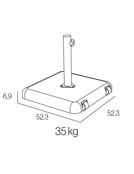 Base de para-sol amb rodes Bond d'Ezpeleta pho1104022