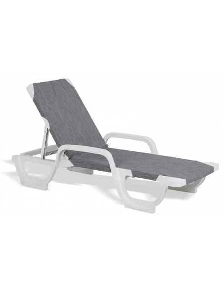 lettino da sole piscina in textilene con braccioli stz1040001