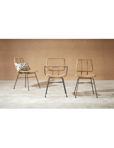 Silla de médula sintética con estructura color negro 1221 sho1092035 2