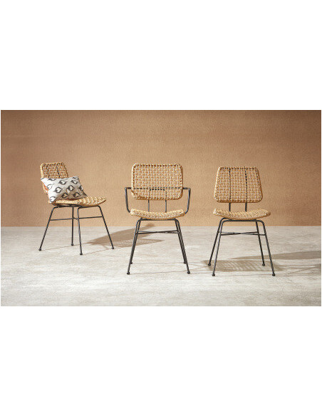 Silla de médula sintética con estructura color negro 1221 sho1092035