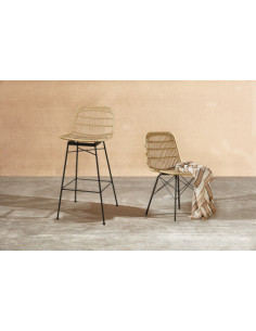 Silla de médula sintética con estructura color negro 1223 sho1092036 2