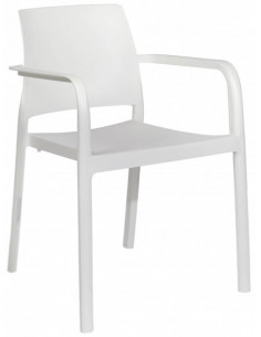 Silla DOCK con brazos para terrazas sho1104025 taupe lateral 2