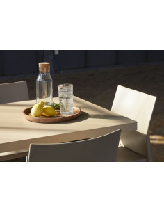 Taula d'alumini amb peu central Barcino Resol mho1032038 2