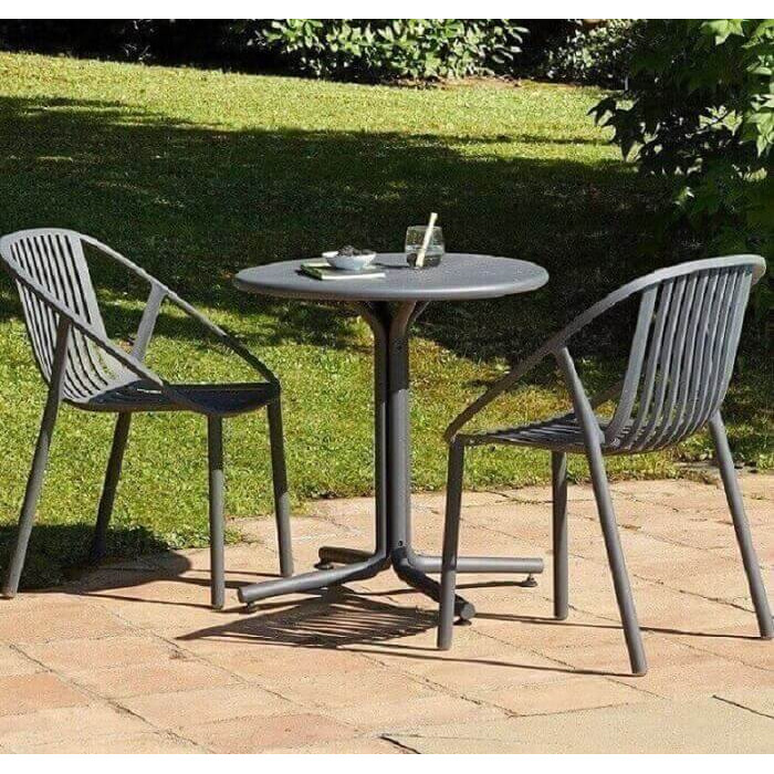 Tavolo Da Bar Industriale In Legno E Metallo Rame Opaco: Regolabile In Altezza (98-113 Cm) Con Piano Girevole