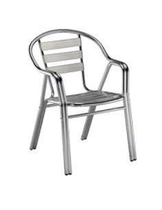Chaises de terrasse Fauteuil aluminium empilable GARBAR sho1032006