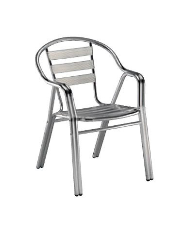 Chaises de terrasse Fauteuil aluminium empilable GARBAR sho1032006