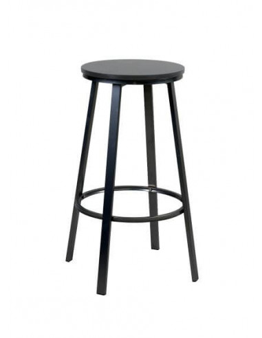 Tabouret de bar Titan noir avec assise colorée sta2043003