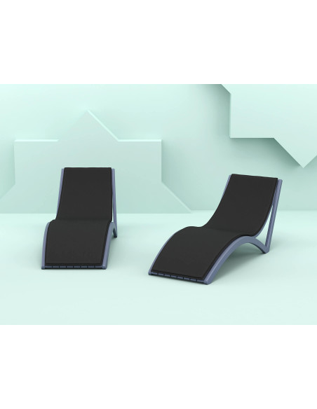 SIESTA - Tumbona Slim moderna para jardines y piscinas sho1061002