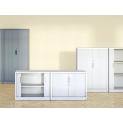 Tambour door office cabinets Austin 2
