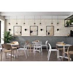 Silla apilable con brazos SMART RESOL toscana 2