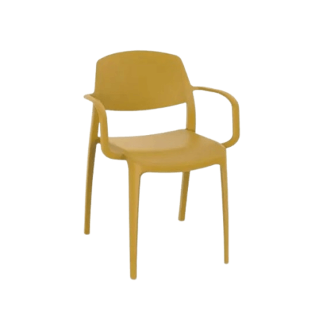 Silla apilable con brazos SMART RESOL toscana