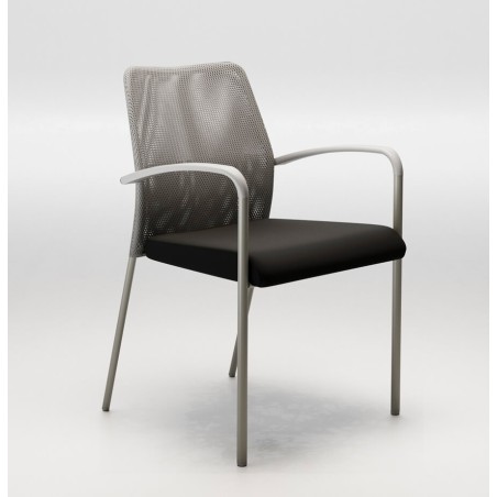 Chaise de bureau avec dossier en résille colorée 4 pieds sdi72002