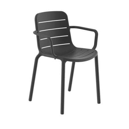 Silla con brazos GINA de Resol gris oscuro
