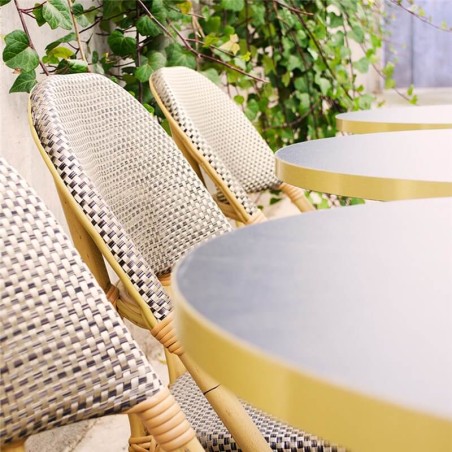 Chaises de terrasse en aluminium et textilène pour restaurants sho2013006-Chaises de terrasse