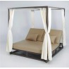 Cama balinesa de aluminio reclinable para playa y piscina sho2019002-Tumbonas de piscina y playa para hoteles