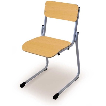 Silla escolar PATÍN con estructura metálica y asiento de madera – Talla 6 ses105008-Sillas escolares y sillas con pala