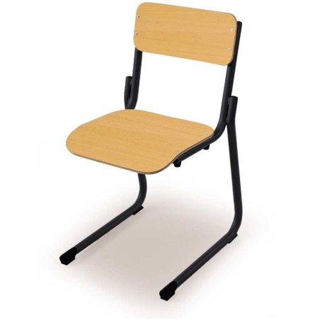 Silla escolar PATÍN con estructura metálica y asiento de madera – Talla 6 ses105008-Sillas escolares y sillas con pala
