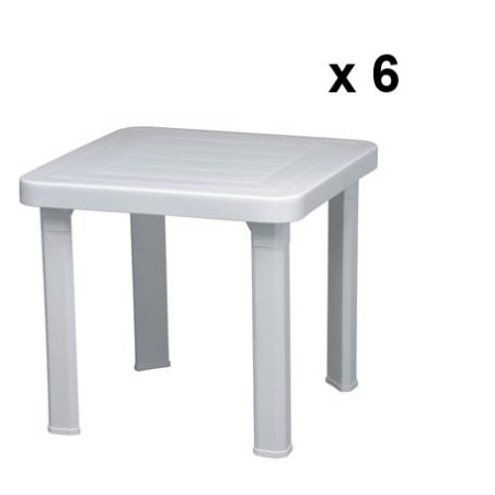 Lot de 6 unités - Table d\'appoint pour transats ANDORRA Garbar