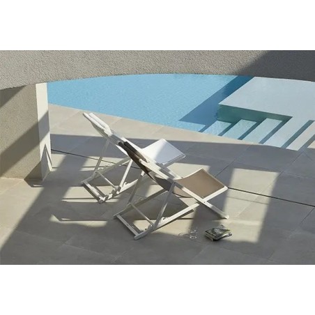 Chaise longue pliante réglable en aluminium GARBAR sho1032087