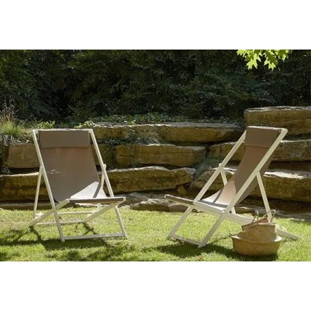 Tumbona plegable SAND profesional de aluminio y textilene GARBAR sho1032087