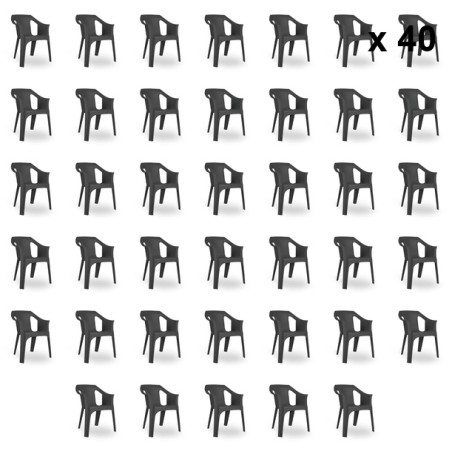 Chaise empilable en plastique Cool par GARBAR sho1032050