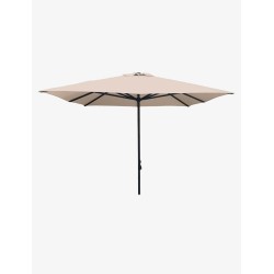 3.5x3.5m Parasol de aluminio para hostelería HD crudo antracita