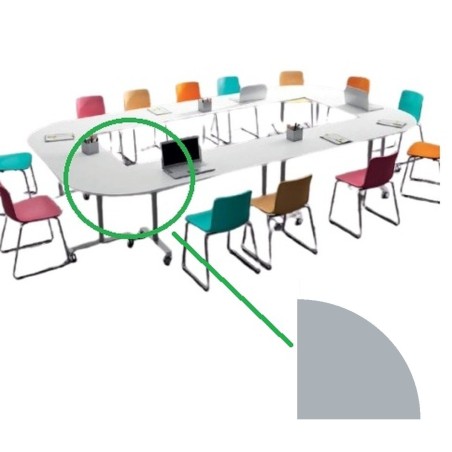Mesa de reunião com tampo dobrável para conferências mpl1056001-DESKandSIT