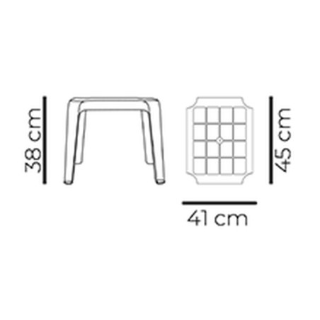 Stackable  side table in white color for garden and beach mtz1040001