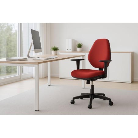 Sedia girevole ergonomica in sincro con le braccia sop72010
