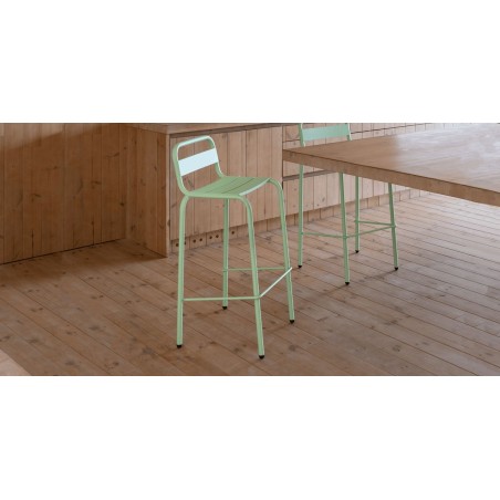 Tabouret Barceloneta en aluminium empilable en couleurs sho1145009