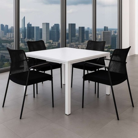 Sedia da ufficio con schienale in rete colorata 4 gambe sdi72002