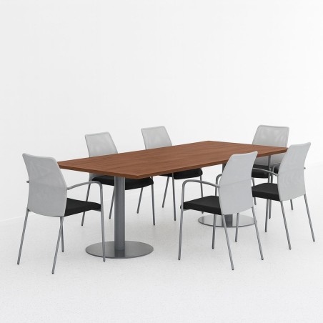 Chaise de bureau avec dossier en résille colorée 4 pieds sdi72002