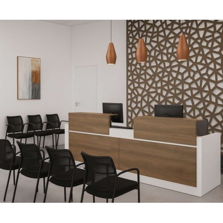 Chaise de bureau avec dossier en résille colorée 4 pieds sdi72002