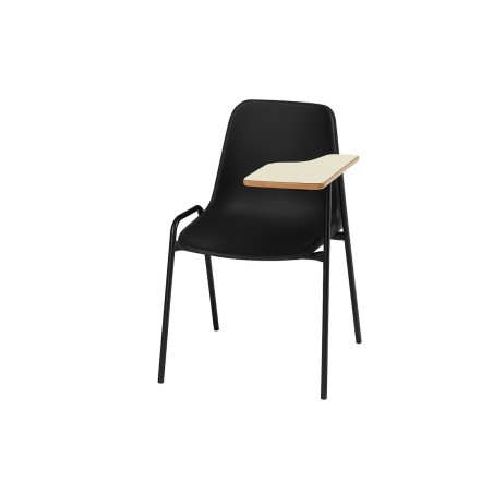 Silla aula con pala en colores con estructura negra pala para zurdos