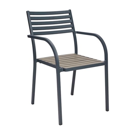 Stackable armchair for hospitality aluminum Sicilia sho1104028