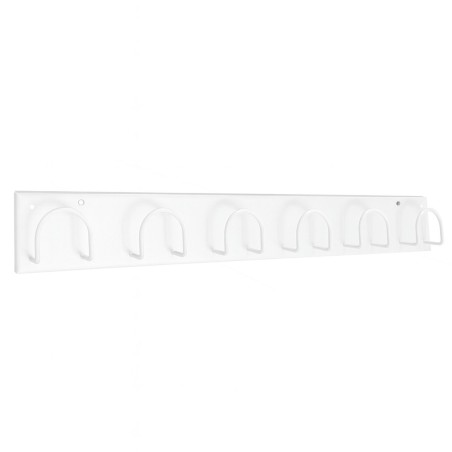 Metallic wall Rack  white 6 hangers