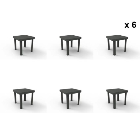 Set 6 pezzi - Tavolino per lettini prendisole ANDORRA Garbar